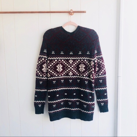 ANN TAYLOR Fair Isle 100% Wool Sweater - Picture 6 of 6